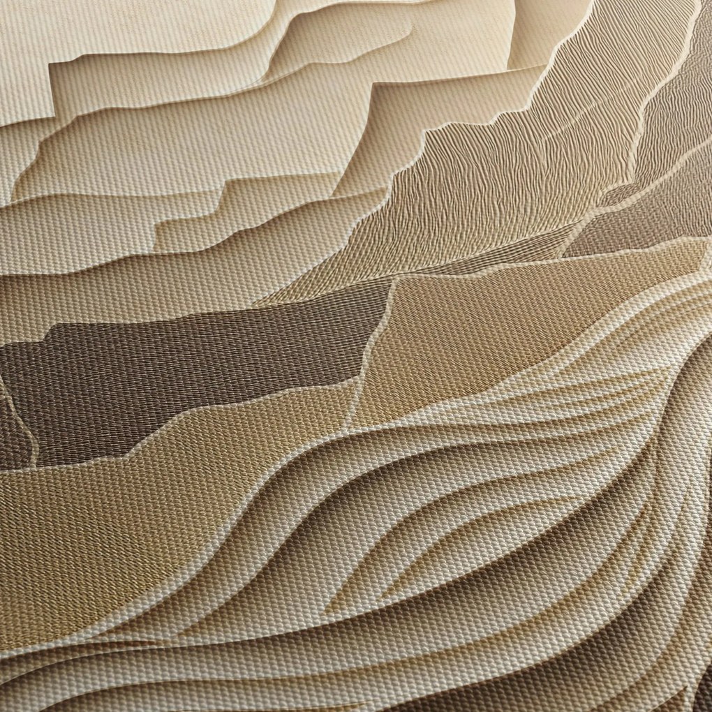 Obraz - 3D linie gór (170x50 cm)