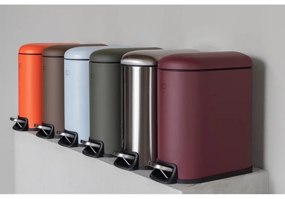 Ciemnozielony metalowy kosz na śmieci z pedałem 5 l Mini Walther – Mette Ditmer Denmark