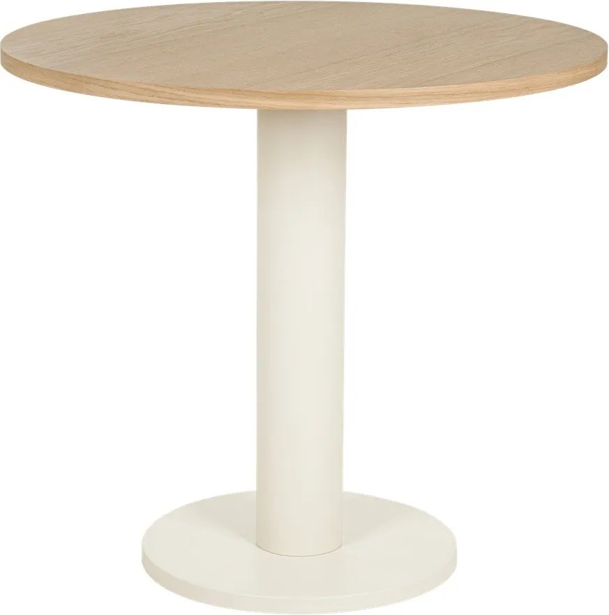 Okrągły stół z blatem w dekorze dębu ø 80 cm Sool – noo.ma