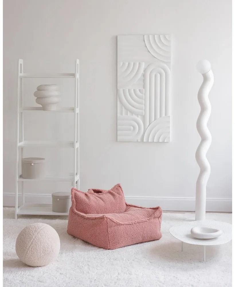 Różowy dziecięcy worek do siedzenia z materiału bouclé Chair – Wigiwama