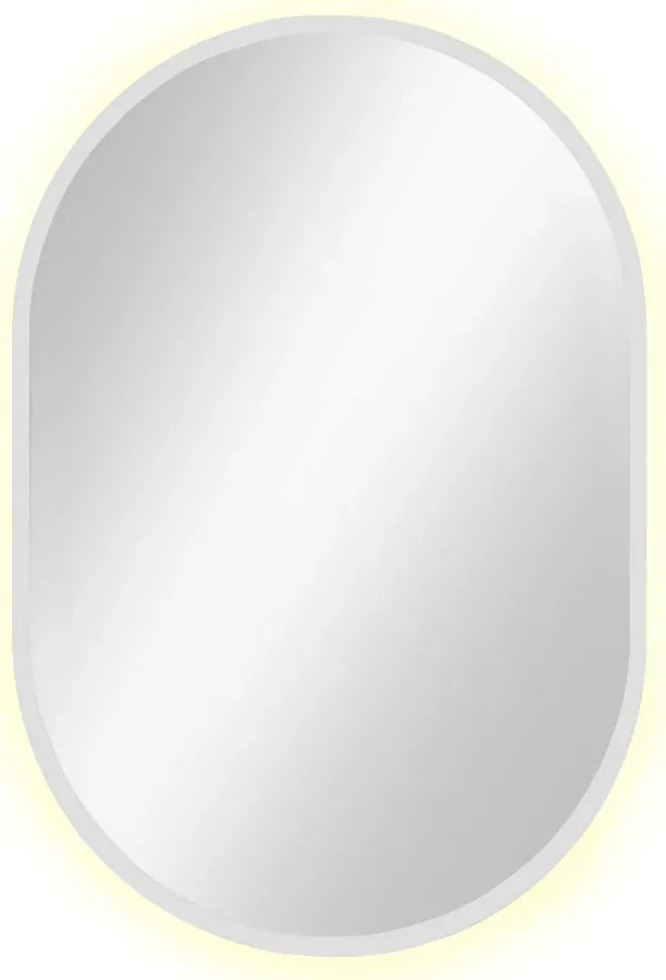 Białe lustro owalne led 95x40 cm W8-B10
