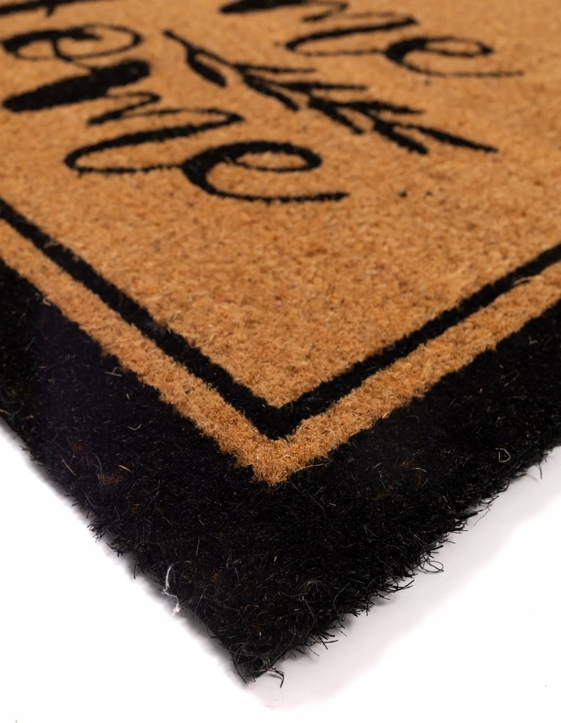 Wycieraczka Kokosowa 40x60 cm Czarna Ramka antypoślizgowa pod Drzwi z gumą