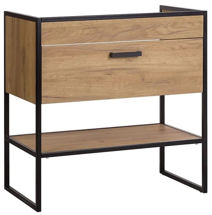 Szafka łazienkowa z umywalką dąb craft - Favero 3S 80 cm