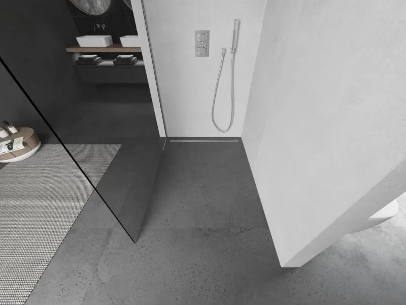 Mexen Kioto ścianka prysznicowa Walk-in 80 x 200 cm, transparent 8 mm, chrom - 800-080-101-01-00