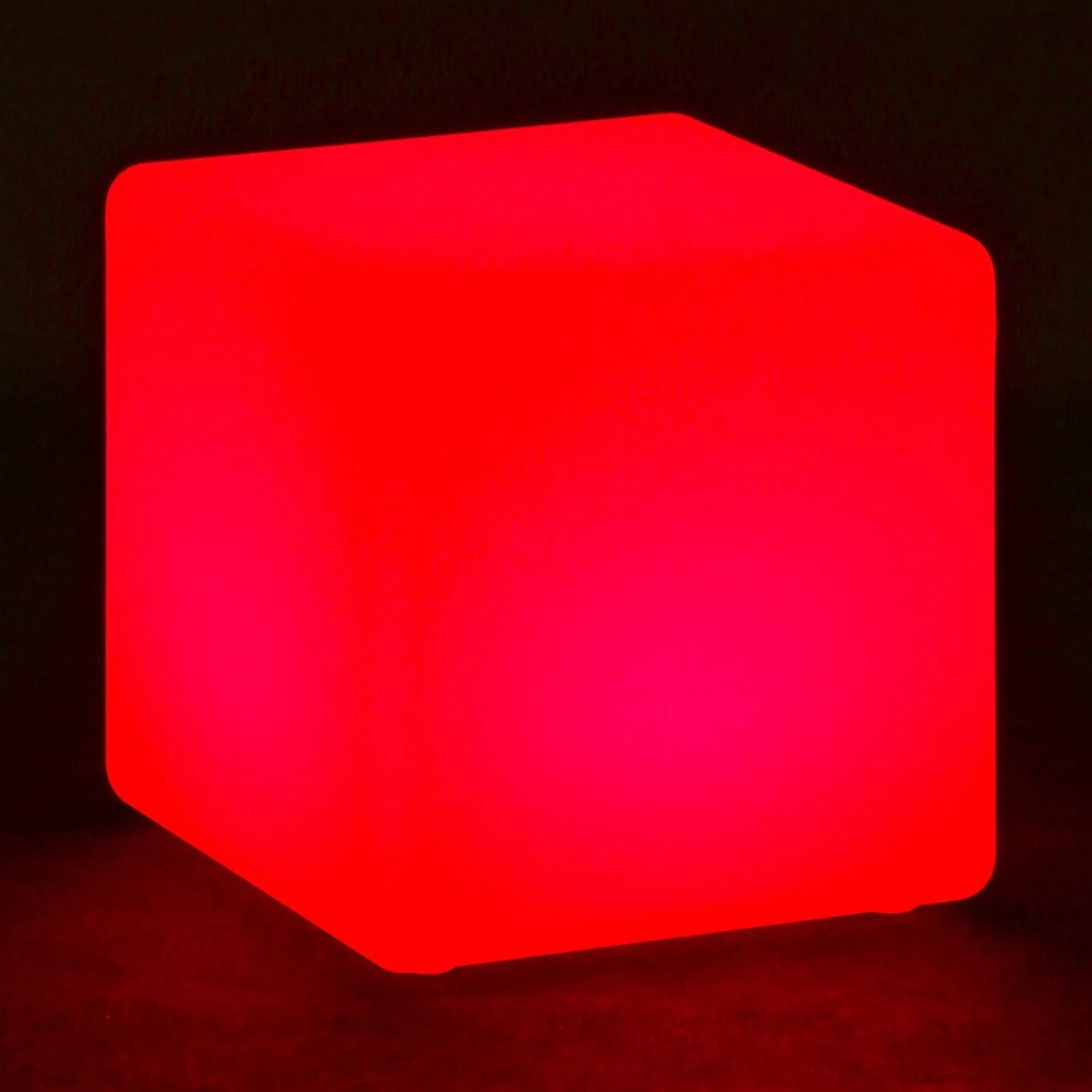Podświetlany taboret LED, 40 x 40 x 40 cm