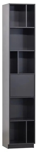 Czarny regał modułowy z litego drewna sosnowego 40x210 cm Finca – WOOOD