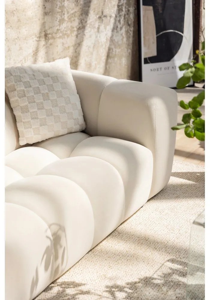 Zielona aksamitna sofa 225 cm Cube – Bonami Selection