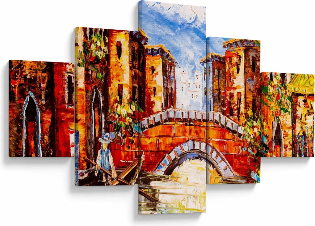 Obraz - Obraz olejny przedstawiający miasto III. (125x70 cm)