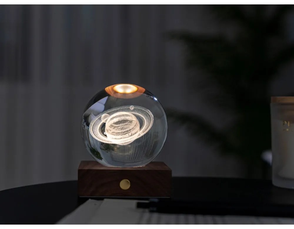 Ciemnobrązowa dekoracja świetlna na USB Amber – Gingko