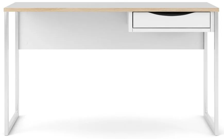 Białe biurko Tvilum Function Plus, 130 x 48 cm