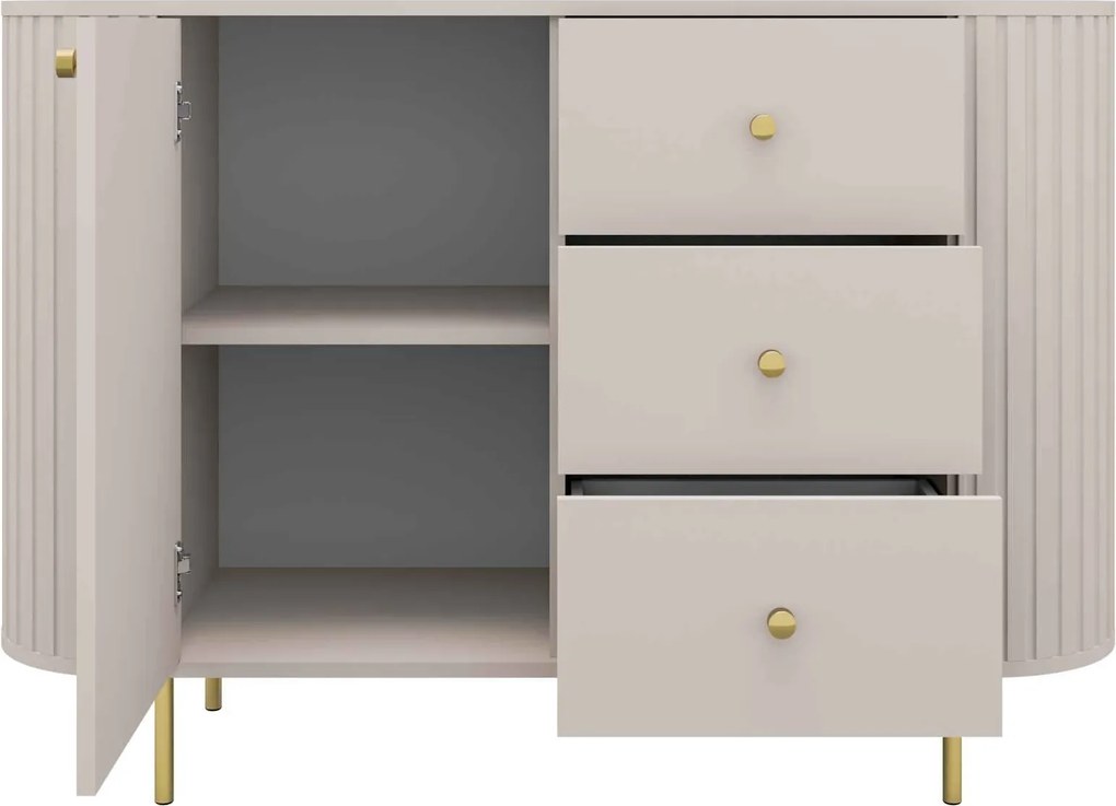 Komoda BOLLA 123 cm do Salonu Sypialni Odcienie beżu