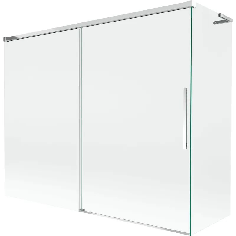 Mexen Rox L parawan nawannowy 2-skrzydłowy rozsuwany 190 + 80 x 150 cm, transparent, chrom - 8C9L-190-080-01-00