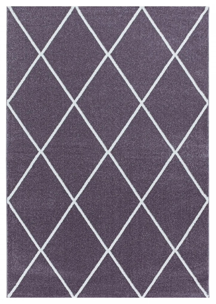 Dywan nowoczesny Rio romby fioletowy 200 cm x 290 cm