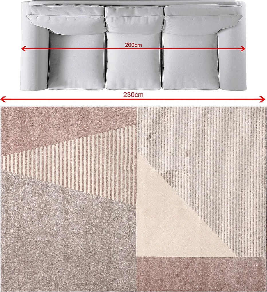 Dywan Sevilla paper white/dusty rose 160x230cm