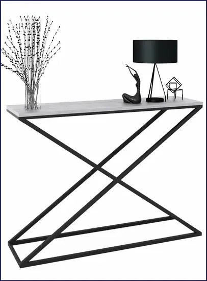 Nowoczesna konsola czarny + beton H6-B04