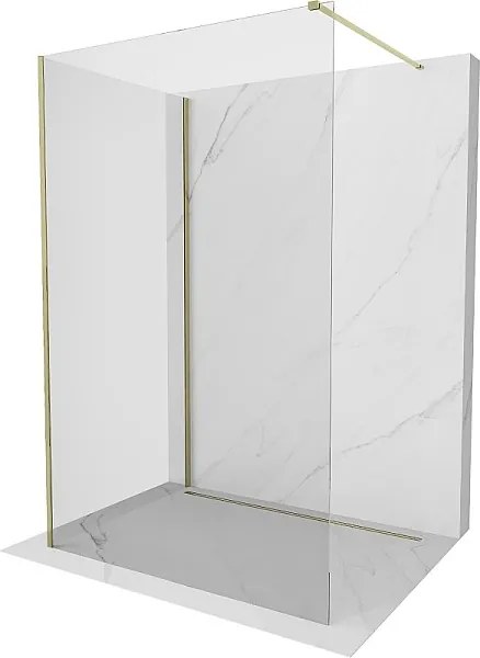 Mexen Kioto ścianka prysznicowa Walk-in 120 x 115 cm, transparent, złota - 800-120-212-50-00-115