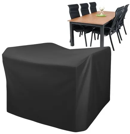 Czasza parasola ochronny na stół 220x100 cm + 6 krzeseł Miami