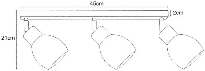 Czarna lampa sufitowa na listwie loft - S156 Garu 3X