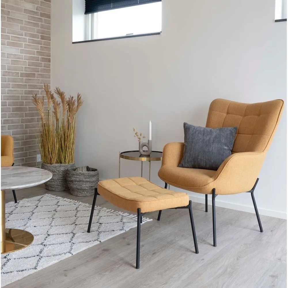 Okrągły stolik w kolorze złotym ø 48 cm Venezia – House Nordic