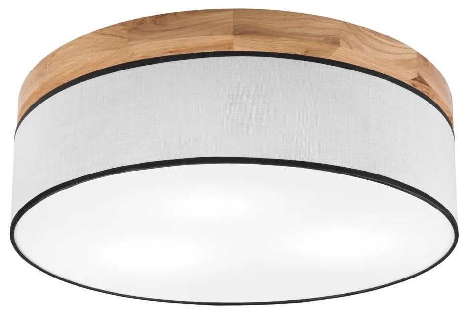 Brilagi - LED Plafon BELLADONNA 3xE27/15W/230V śr. 50 cm biały/dąb