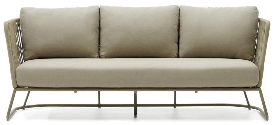 Stalowa sofa ogrodowa w kolorze khaki Saconca – Kave Home