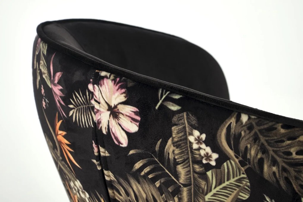 Krzesło z podłokietnikami K506 z wzorem z tyłu oparcia