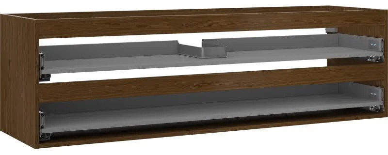 Mexen Box-A korpus szafki podumywalkowej 160 cm, 2 szuflady, orzech - 91AX0-1600-470-2-86