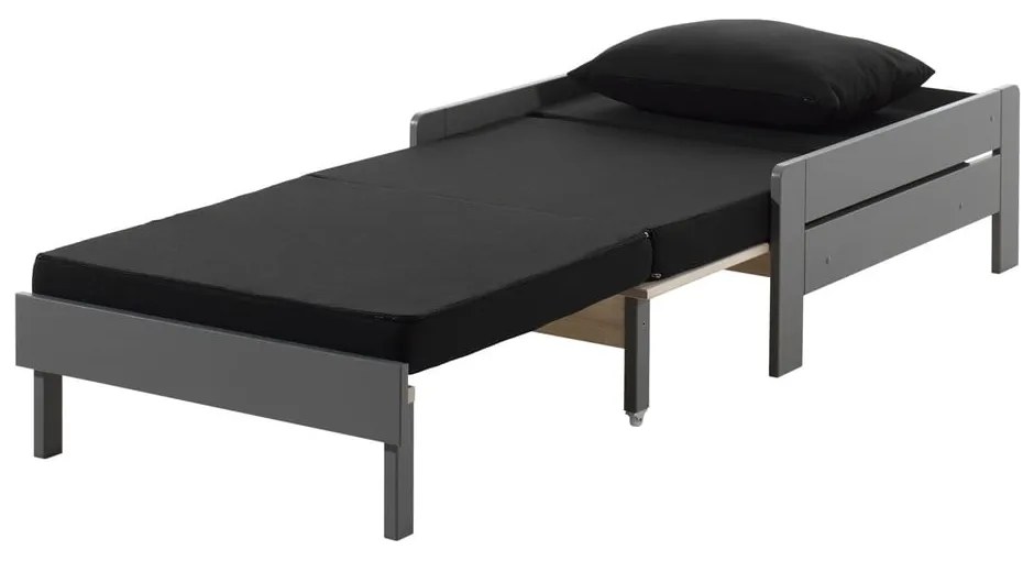 Czarno-szary fotel dziecięcy Pino – Vipack