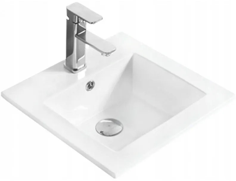 Mexen Stella umywalka wpuszczana w blat 41 x 41 cm, biała - 25454100