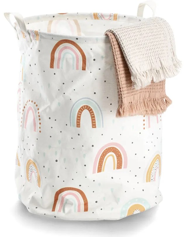 Płócienny kosz z uchwytami, Ø38 x 48 cm