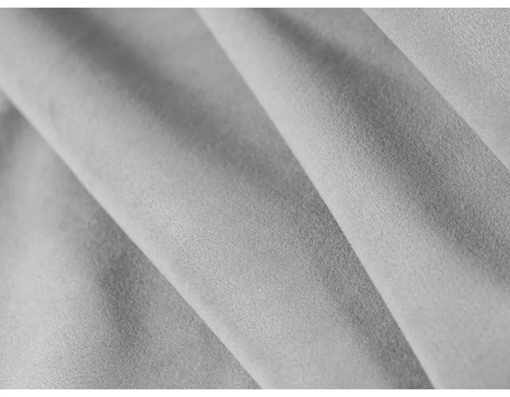 Jasnoszara aksamitna rozkładana/ze schowkiem sofa 262 cm Tonale – Cosmopolitan Design