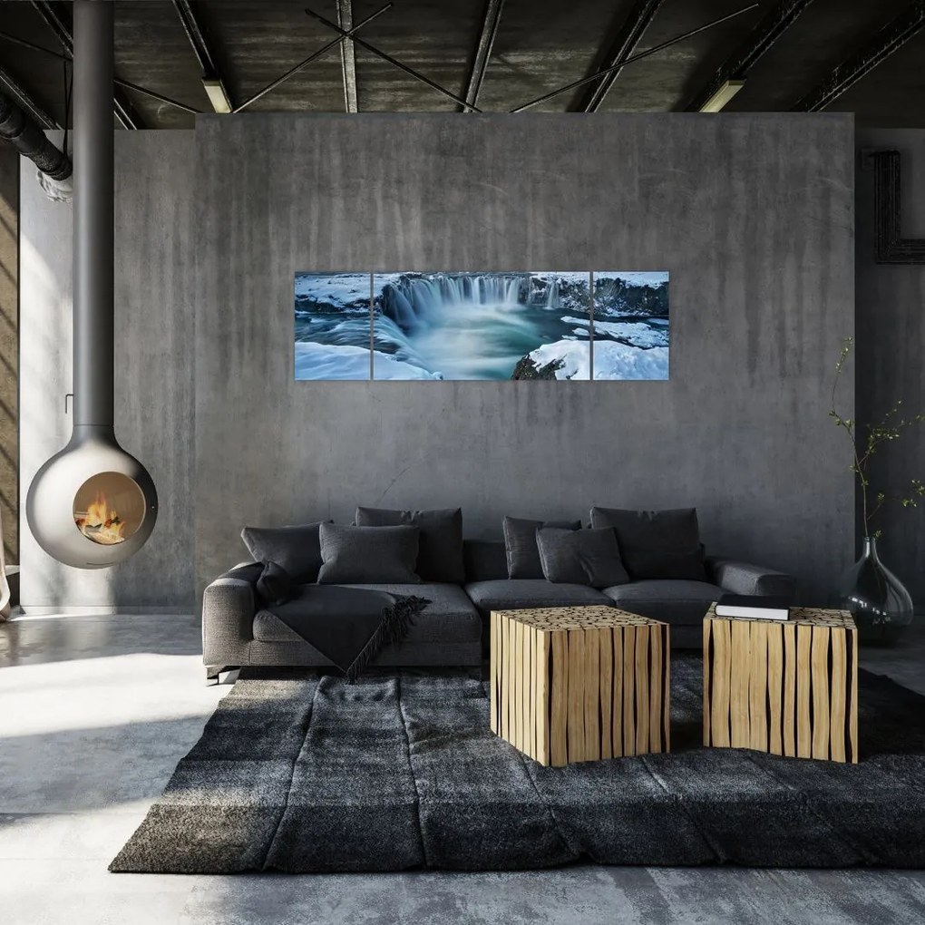 Obraz - Wodospad Bogów, Islandia (170x50 cm)