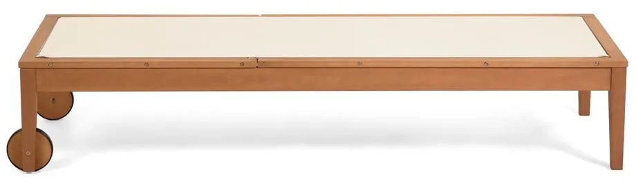 Beżowy drewniany regulowany leżak ogrodowy Caterin – Kave Home