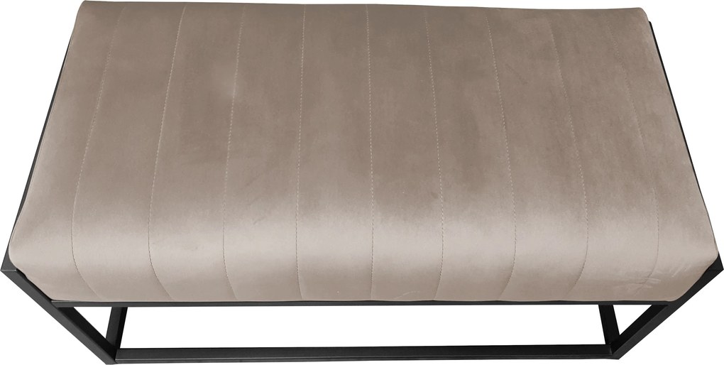 Ławka KAYA tkanina Welur loft ławka metal : Kolor Stelaża - Czarny , Kolor tkaniny - VELVET - MG09, Typ tkaniny - Velvet