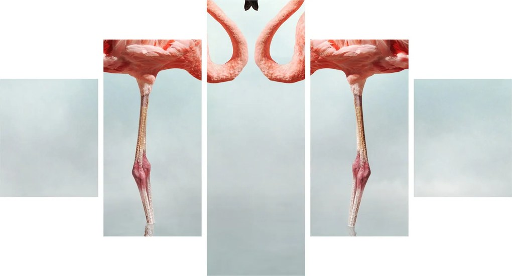 Obraz dwóch flamingów (125x70 cm)