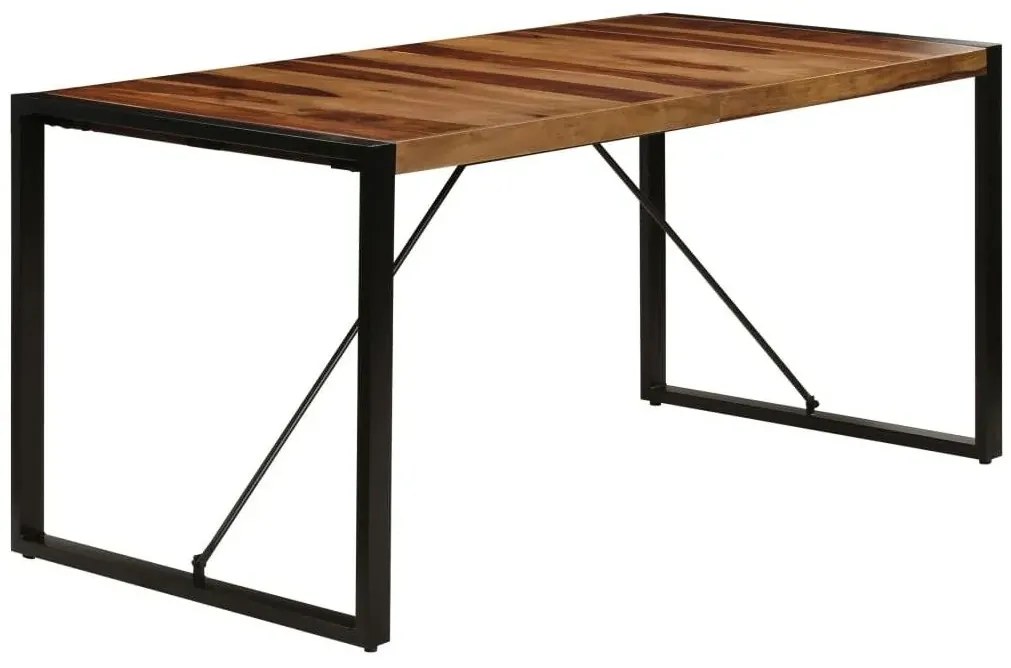 Brązowy stół z sheesham 80x160 – Fulo 4X