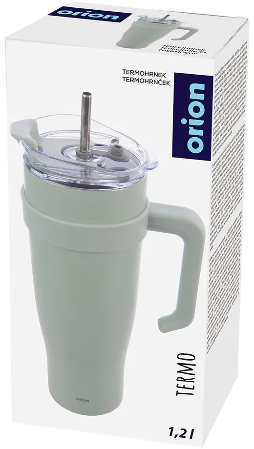 Szałwiowy kubek termiczny ze słomką 1,2 l Termo – Orion