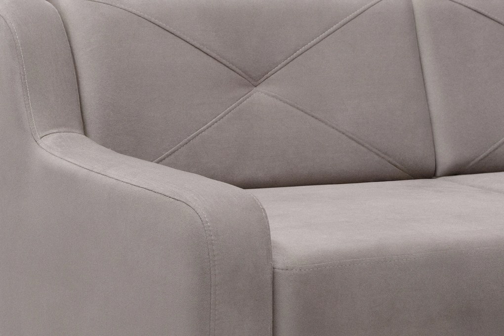 Narożnik Laksaro z funkcją spania prawostronny - ciemno beżowy welur Jasmine 25