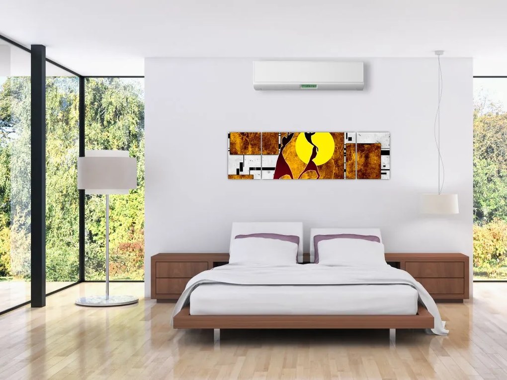 Obraz malarstwa z epoki starożytnej (170x50 cm)