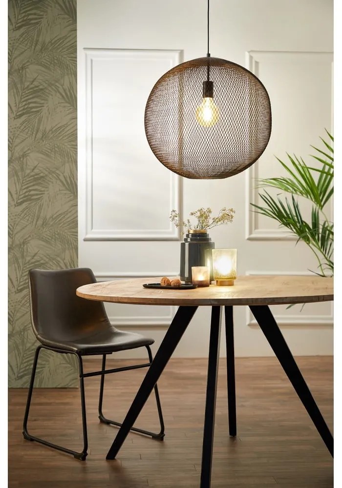 Lampa wisząca w kolorze matowej czerni z metalowym kloszem ø 50 cm Reilley – Light &amp; Living