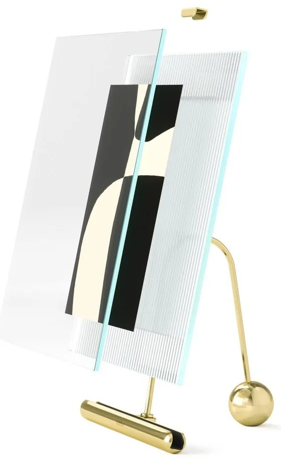 Szklana ramka stojąca w kolorze złota 16x20 cm Flute – Umbra