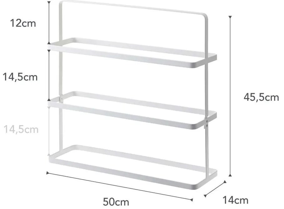 Biały metalowy regał na buty Tower – YAMAZAKI