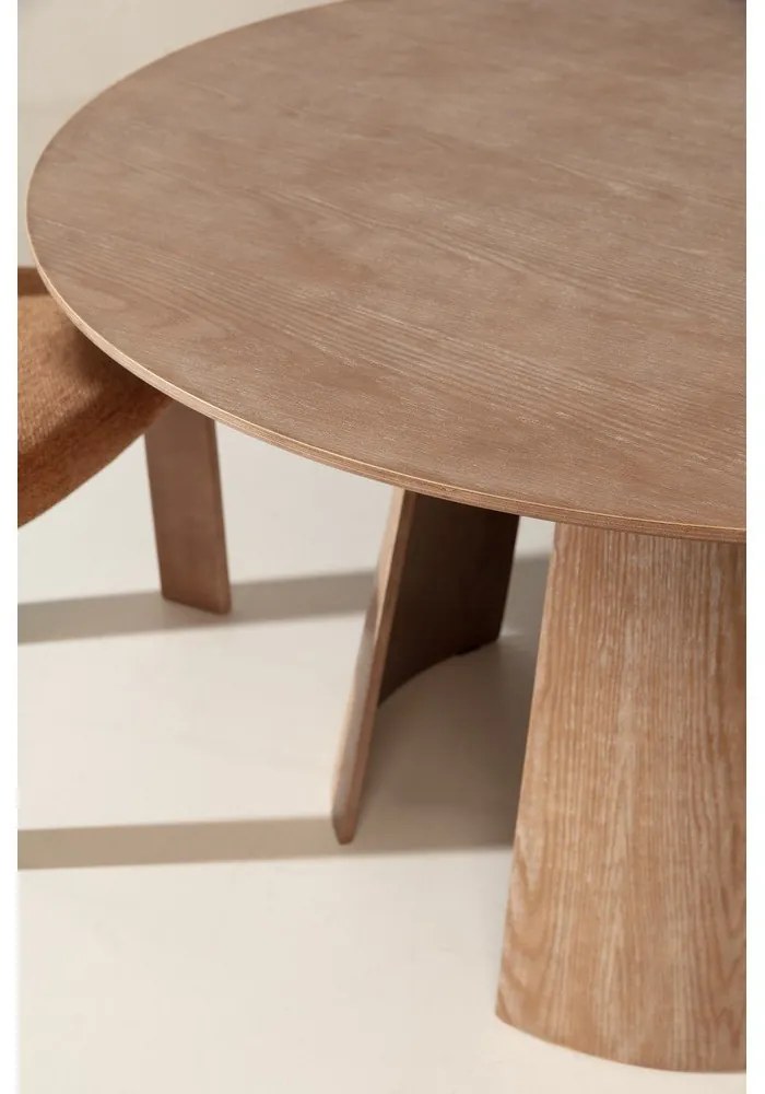 Okrągły stół w dekorze dębu ø 120 cm Zuri – MOME