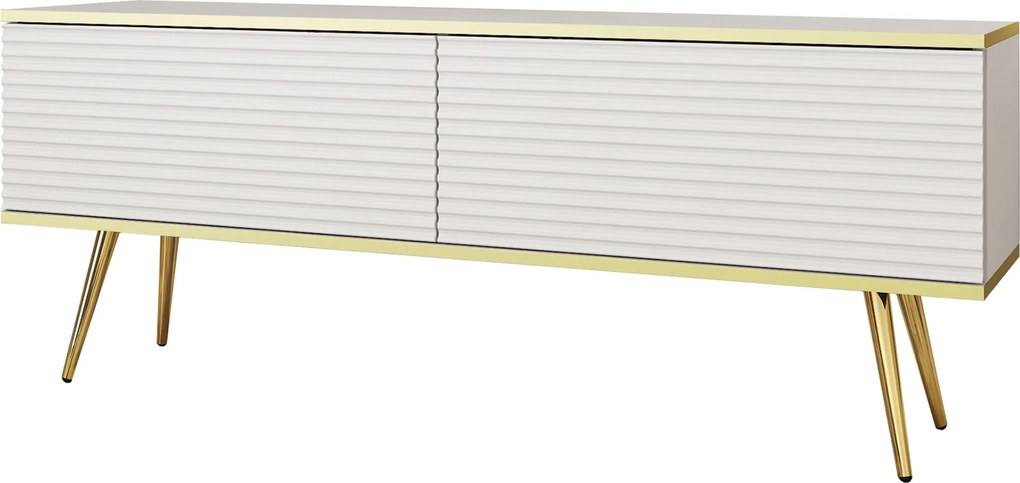Szafka RTV wisząca VENEZIA 135 cm do Salonu pod Telewizor - Biały