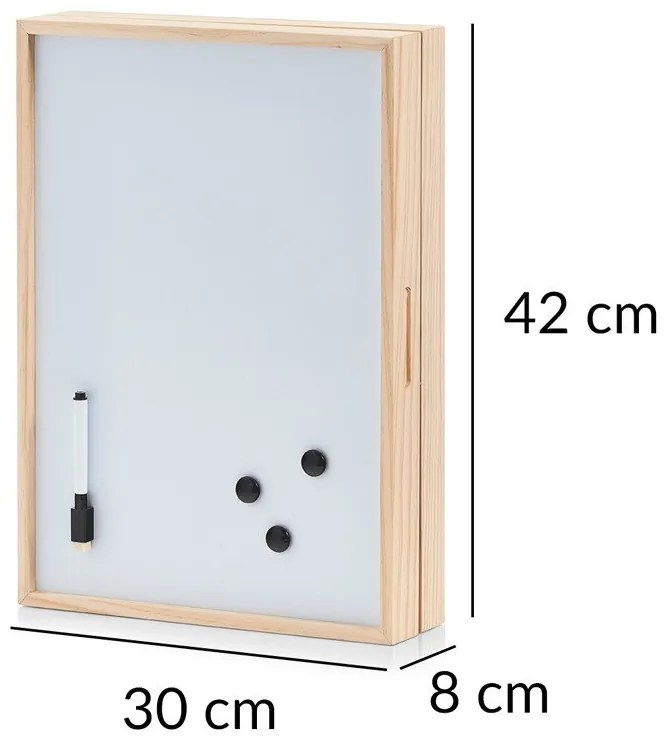 Szafka na klucze, tablica magnetyczna, 30x8x42 cm, ZELLER