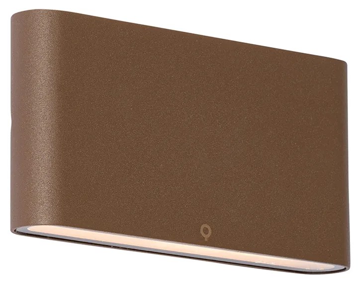Nowoczesna lampa ścienna zewnętrzna rdzawo-brązowa 17,5 cm z LED IP65 - Batt