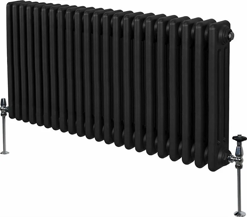 Tradycyjny grzejnik 3-kolumnowy - 600 x 1012 mm - czarny
