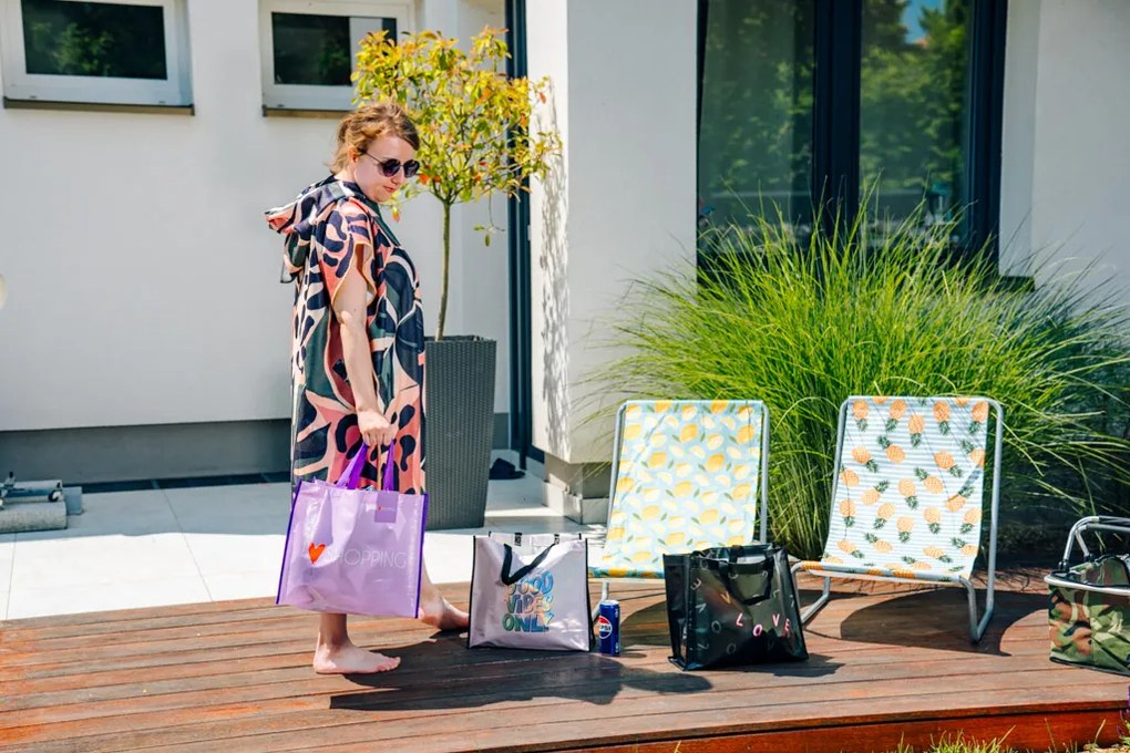 Torba na zakupy SHOP & GO 37 cm - różne warianty Wersja: Good Vibes Only