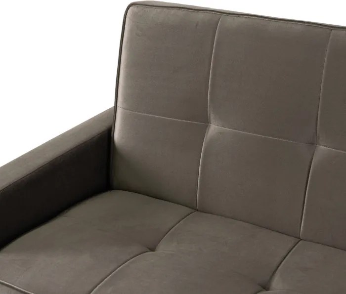 Sofa z Funkcją Spania ALUNA Rozkładana Wersalka Dwuosobowa Beżowa Nowoczesna do Salonu