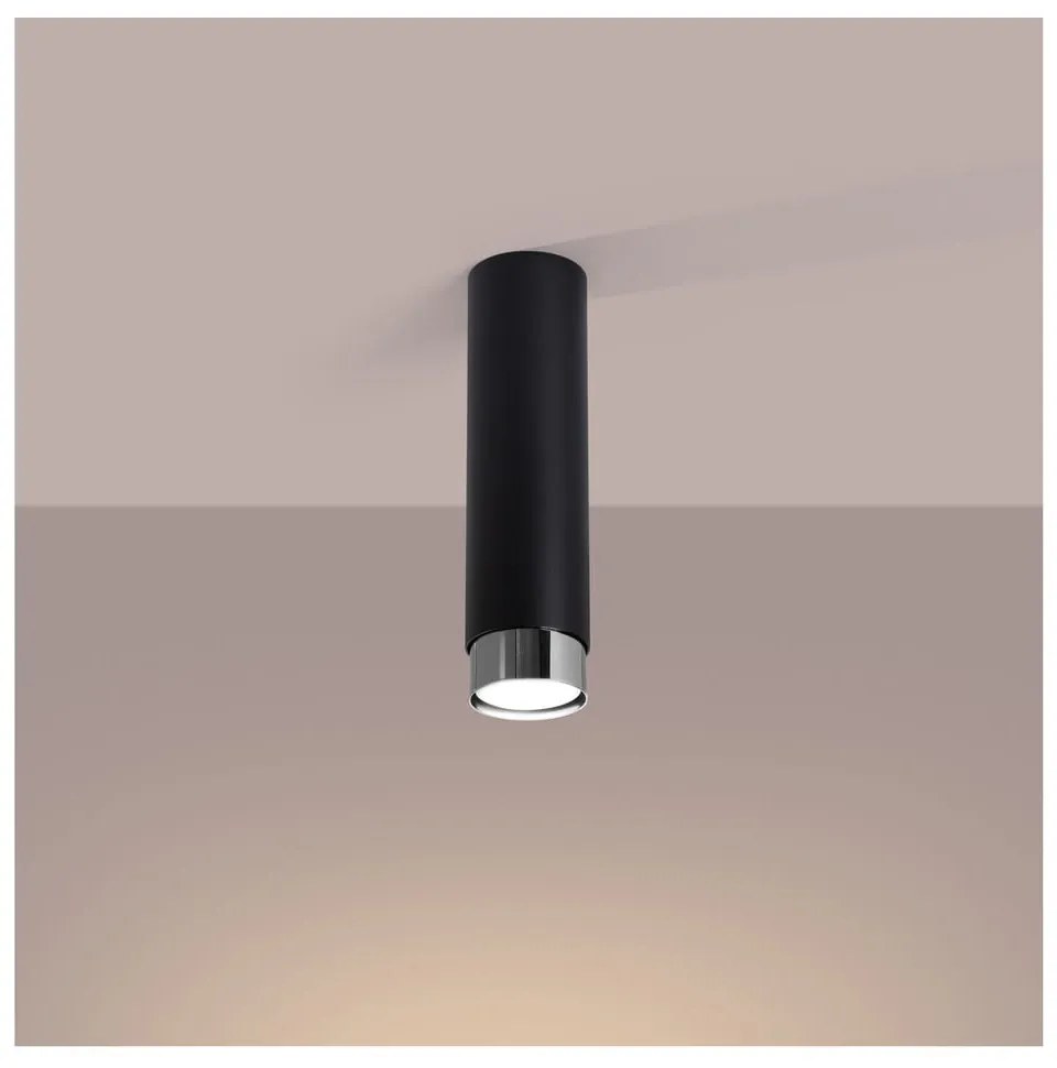 Lampa sufitowa w czarno-srebrnym kolorze Crown – Sollux
